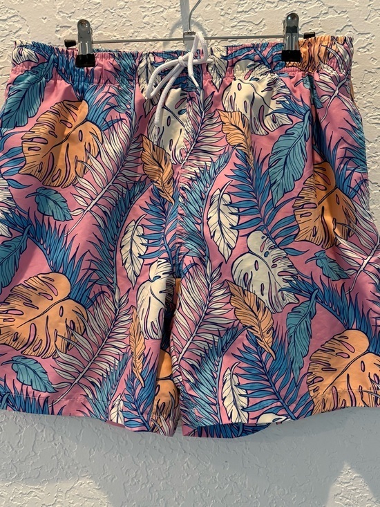 Boardies Other - Men's Tropical Print Swim Trunks - Pink Multi